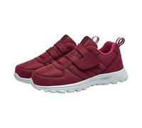 Chaussures de Sport Femme Basket Orthopédique Spring and Autumn Women's Fashion Men's Sneakers Men' Women' Mesh Comfortable Casual Shoes Sneakers Poids Léger Baskets de Sport (Wine,39)