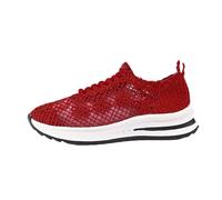 Chaussures de Sport Femme Basket sans Lacet Chaussures de Sport Décontractées Et Confortables pour Femmes,en Respirante,À l'avant Et en Toile Sneakers Fitness Course pour (Red,39)