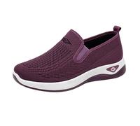Chaussures de Sport Femmes Mères Casual - Maille Élastique Respirante, Semelle Douce Antidérapante, Soutien Plantaire - Légères pour Marche, Maison et Tenues Quotidiennes, Slip-on Facile à Enfiler