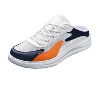 Chaussures de sport homme pour Couple, un pied paresseux sans talon, demi-pantoufles, chaussures de sport décontractées, nouvelle collection Chaussure Homme Running Sport Baskets (Orange, 46)