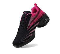 Chaussures de Sport Jazz pour Femmes, Chaussures de Sport athlétiques, de Danse, d'entraînement, en Dentelle, à Coussin d'air, pour Le Fitness Tranquillité pour Tes Repos Actifs