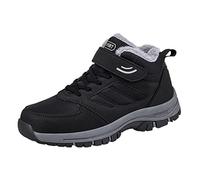 Chaussures de Sport Legere Basket Orthopedique Couple Modèles Femmes D'Âge Moyen Et Âgés Haut Plus Velours Épaississant Antidérapant Chaussures Confortables En Basket Femme Baskets de (Black,38)