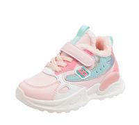 Chaussures de sport pour enfant fille garçon - Chaussures de course respirantes - Semelles souples - Chaussures hautes - Anti-collision - Légères - Couleur unie - Chaussures pieds nus, Rose, 37 EU