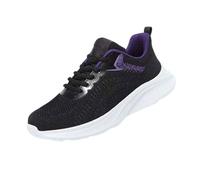 Chaussures de sport pour femme - Baskets d'été en maille - Respirantes - Couleur unie - Slip On - Semelle souple - Amortissement - Chaussures de marche - Chaussures de course à pied - Avec lacets
