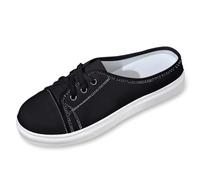 Chaussures de sport pour femme - Chaussures de sport - Coussin d'air - Chaussures de course - Été et automne - Baskets basses - Respirantes - Entraîneurs - Fitness - Gym - Routes - Extérieur, Noir