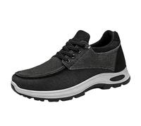 Chaussures de sport pour femme - En tissu - Respirantes - Légères - Couleur unie - Slip On - Semelle souple - Amortissement - Chaussures de jogging - Chaussures de course à pied - Avec lacets