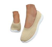 Chaussures de sport pour femme noires légères et décontractées Chaussures de sport sans lacets Antidérapantes Classiques Mode Sneakers Slip on mi-saison Confortables Mocassins Maille Chaussures Jolies