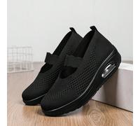 Chaussures de sport pour femmes, baskets babies avec coussin d'air anti-dérapant et amortissant les chocs, design tissé, grande taille, convient aux activités commerciales transfrontalières et à la co