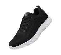 Chaussures de sport pour homme - Chaussures de course - Semelle blanche - Baskets en maille respirante - Chaussures de marche - Grande taille - Chaussures à lacets pour salle de sport - Chaussures de
