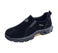 Chaussures de sport pour homme - Large pied - Chaussures de randonnée - Sans lacets - En daim - Antidérapantes - Chaussures de fitness confortables - Semelle plate - Chaussures d'extérieur à enfiler