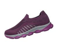 Chaussures de sport pour le printemps et l'été - Respirantes - Bottom plat - Légères - Larges - Chaussures de marche - Couleur unie - Style simple et décontracté - Pour homme, Violet, 39 EU