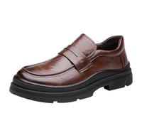 Chaussures de sport tendance printemps et été pour hommes à fond plat maille légère respirante confortable couleur unie caractéristiques simples : chaussures habillées pour hommes 11, marron, 38 2/3