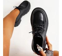 Chaussures de style gothique noir à lacets avec semelle épaisse, bout rond, talon épais de style anglais. Nouvelle collection printemps 2025, chaussures de style mode JK/Lolita pour femmes CN35,CN36,C