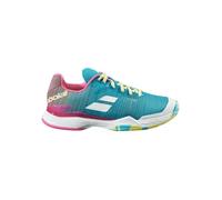 Chaussures de Tennis BABOLAT Femme Jet Match II Clay Turquoise / Jaune / Rose PE 2020 - Respirantes 36,5