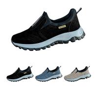 Chaussures de trail pour homme - Légères et respirantes - Antidérapantes - Chaussures de course - Pour le fitness - Respirantes - Avec profil antidérapant - Grandes tailles 38 à 45, Noir , 42 EU