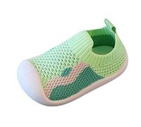 Chaussures de transition imperméables pour enfants, maternelle, garçons, chaussures d'extérieur respirantes, flexibles, semelle antidérapante, sans lacets, chaussures de loisirs, vert, 21 EU