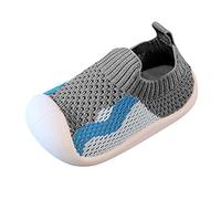 Chaussures de transition imperméables pour enfants, maternelle, garçons, chaussures d'extérieur respirantes, flexibles, semelle antidérapante, sans lacets, chaussures de loisirs, gris, 17 EU