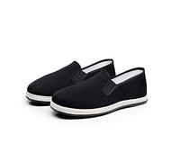Chaussures de Travail de Chef Chaussures décontractées Anciennes de Pékin pour Hommes Chaussures Traditionnelles Chinoises de Kung-fu en Coton Noir Chaussures de Tai-chi à Enfiler