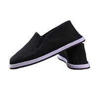 Chaussures de Travail de Chef Chaussures Traditionnelles Chinoises de Kung Fu Tissu léger en Coton Noir Enfiler Tai-chi Vieux Pékin Chaussures décontractées pour Arts Martiaux Unis