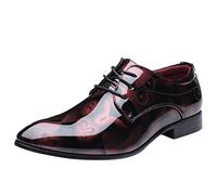 Chaussures de travail pour homme, en cuir épais, vernies, chaussures de loisirs plates, chaussures de danse latine, chaussures de mariage formelles, chaussures de mariage en cuir lisse, chaussures