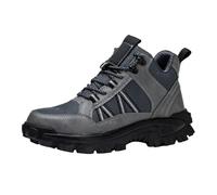 Chaussures de travail pour homme - Pour le printemps et l'hiver - Grandes tailles - Antidérapantes - Légères - Motif drapeau, gris, 47 EU