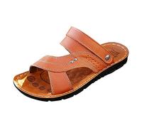 Chaussures de travail pour homme - Sandales d'été - Sandales de randonnée avec sangle arrière - Sandales de trekking orthopédiques antidérapantes - Sandales d'été légères et respirantes, jaune, 45 EU