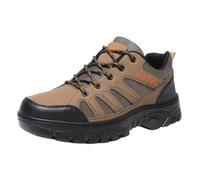 Chaussures de trekking pour homme - Chaussures décontractées à lacets en maille respirante - Baskets robustes pour tous les jours, marron, 41 EU