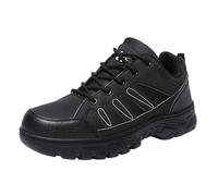 Chaussures de trekking pour homme - Chaussures décontractées à lacets en maille respirante - Baskets robustes pour tous les jours, Noir , 41 EU