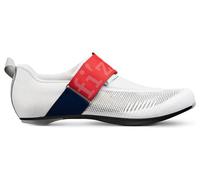 Chaussures de triathlon fizik hydra aeroweave carbon blanc bleu rouge