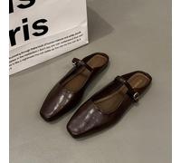 Chaussures de type "babies" françaises pour femmes, nouvelles chaussures plates peu profondes à bout rond souples pour le printemps et l'automne, assortiment élégant pour les tenues CN35,CN36,CN37,CN3