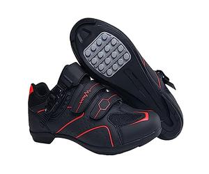 Chaussures de Vélo pour Homme et Femme - Compatibles avec Look SPD, SPD-SL, Delta Lock Pedal - Chaussures d'Équitation, de VTT et de Course