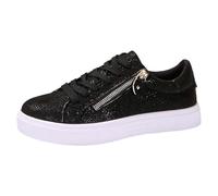 Chaussures de voile décontractées pour femme - Chaussures de sport confortables - Chaussures de sport à enfiler - Chaussures de marche plates - Chaussures de travail pour femme, Noir , 37.5 EU