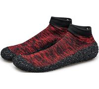 Chaussures d'eau Unisexe Chaussette Aqua Chaussures Skinners Natation Sneakers Yoga Minimaliste Sports de Plage Pieds Nus Ultra Portable Léger Run Chaussures-Red||41
