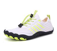 Chaussures d'eau unisexes, chaussures pieds nus, chaussures de sports nautiques respirantes à séchage rapide, pour le yoga, la course, le surf, le bateau, la natation ( Color : White , Size : 41 EU )