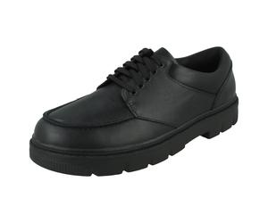 Chaussures D'École En Cuir À Lacets Pour Garçons Seniors Clarks Lorcam Edge Y