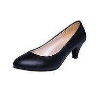 Chaussures Decolte Femme Talon Moyen Élégant Confortable Chaussures à Talons Femme D'été Simples Sandales Fermées Devant Femme Mode Chaussures Mary Jane Femmes Élégantes Talons Aiguilles, gris foncé,