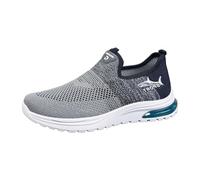 Chaussures décontractées à enfiler respirantes pour homme, légères, confortables, pour la marche, le quotidien avec des jeans, des shorts, des pantalons, du printemps, de l'été, bleu, 44 EU