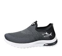 Chaussures décontractées à enfiler respirantes pour homme, légères, confortables, pour la marche, le quotidien avec des jeans, des shorts, des pantalons, du printemps, de l'été, Noir , 39 EU