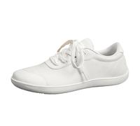 Chaussures Décontractées en Cuir avec Bracelet de Couleur Unie pour Hommes et Femmes Style Couple Chaussures Casual Pieds Nus Grande Taille Sportive Large pour Dernière, Blanc, 41 EU