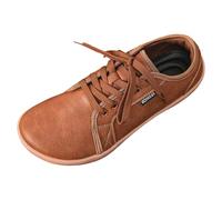 Chaussures Décontractées en Cuir avec Bracelet de Couleur Unie pour Hommes et Femmes Style Couple Chaussures Casual Pieds Nus Grande Taille Sportive Large pour Dernière, marron, 47 EU