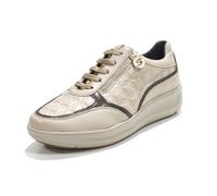 Chaussures décontractées en cuir avec talon en caoutchouc - 222953 pour femme, rose, 37 EU