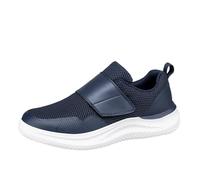 Chaussures décontractées extra larges pour hommes respirantes antidérapantes orthopédiques confortables soutien voûte plantaire semelle coussinée seniors grandes marche quotidienne (Dark Blue, 41)