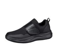 Chaussures décontractées extra larges pour hommes respirantes antidérapantes orthopédiques confortables soutien voûte plantaire semelle coussinée seniors grandes marche quotidienne (Black, 44)