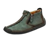 Chaussures Décontractées Homme 2024 Bottes Mi-Mollet Confortables Respirantes Légeres Mocassin Marche Extérieur Sport (Dark Green, 38)