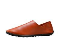 Chaussures décontractées minimalistes à enfiler pour homme, mocassins en cuir synthétique souple avec semelle antidérapante flexible, design léger dos nu, semelle intérieure rembourrée, style simple