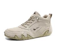 Chaussures décontractées Montantes pour Hommes Confortables à Enfiler pour la Marche et la randonnée Conception antidérapante avec Fermeture élastique idéales avec Jeans Shorts ou (Beige, 43) #174