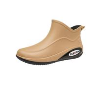 Chaussures Décontractées Noires pour Hommes avec Soutien De Voûte Plantaire Men's Rain Boots Water Shoes Top Rubber Shoes Casual Fashion Outdoor Work Fishing Car Wash Kitchen Non Slip (Khaki, 40)