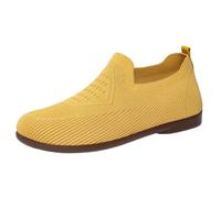 Chaussures décontractées pour Femme Confort Optimal Quotidien Modèle Respirant à Enfiler pour Une journée légère et aérée (Yellow, 38)