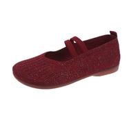 Chaussures décontractées pour femmes Confortables Légères À enfiler Conception en maille respirante Idéales pour un usage quotidien Parfaites pour le printemps et l'été Rehaussez votre (Red, 38)