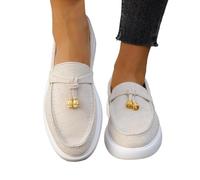 Chaussures décontractées pour Femmes en Daim Souple pour Un Usage Quotidien Style à Enfiler modèle Polyvalent Toutes Saisons Conception Plate Confortable idéales avec Jean (Beige, 39)